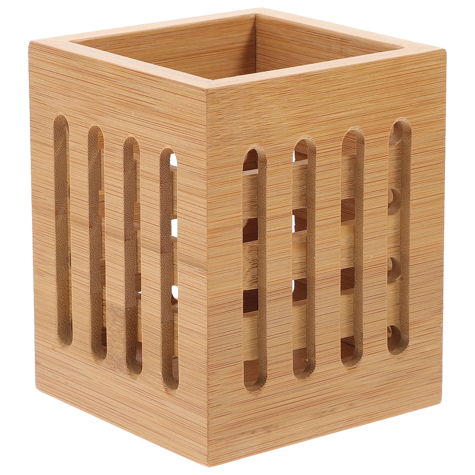 

Bamboo Chopsticks Holder Holey Cutlery Organizer Tableware Drying Canister Kitchen Utensil Storage Bucket