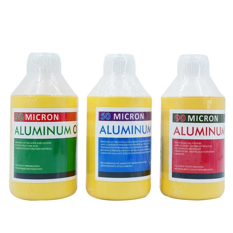 Dental Sandblasting Powder 30μm 50μm 90μm Micronized Aluminum Oxide Powder for Jet-Stream Aluminum Oxide Sandblasting Machines F