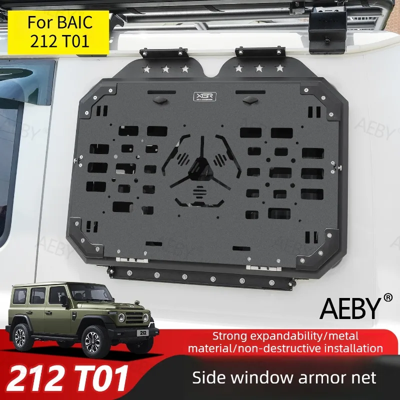 

For BAIC 212 T01 Metal side window storage rack,Luggage net gear storage and organization rack,Car External accessories