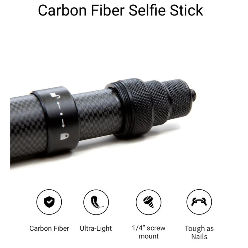 Ultra-Long Carbon Fiber Invisible Selfie Stick Adjustable Extension Rod For Insta360 ONE X2 / ONE R / ONE X Selfie Stick