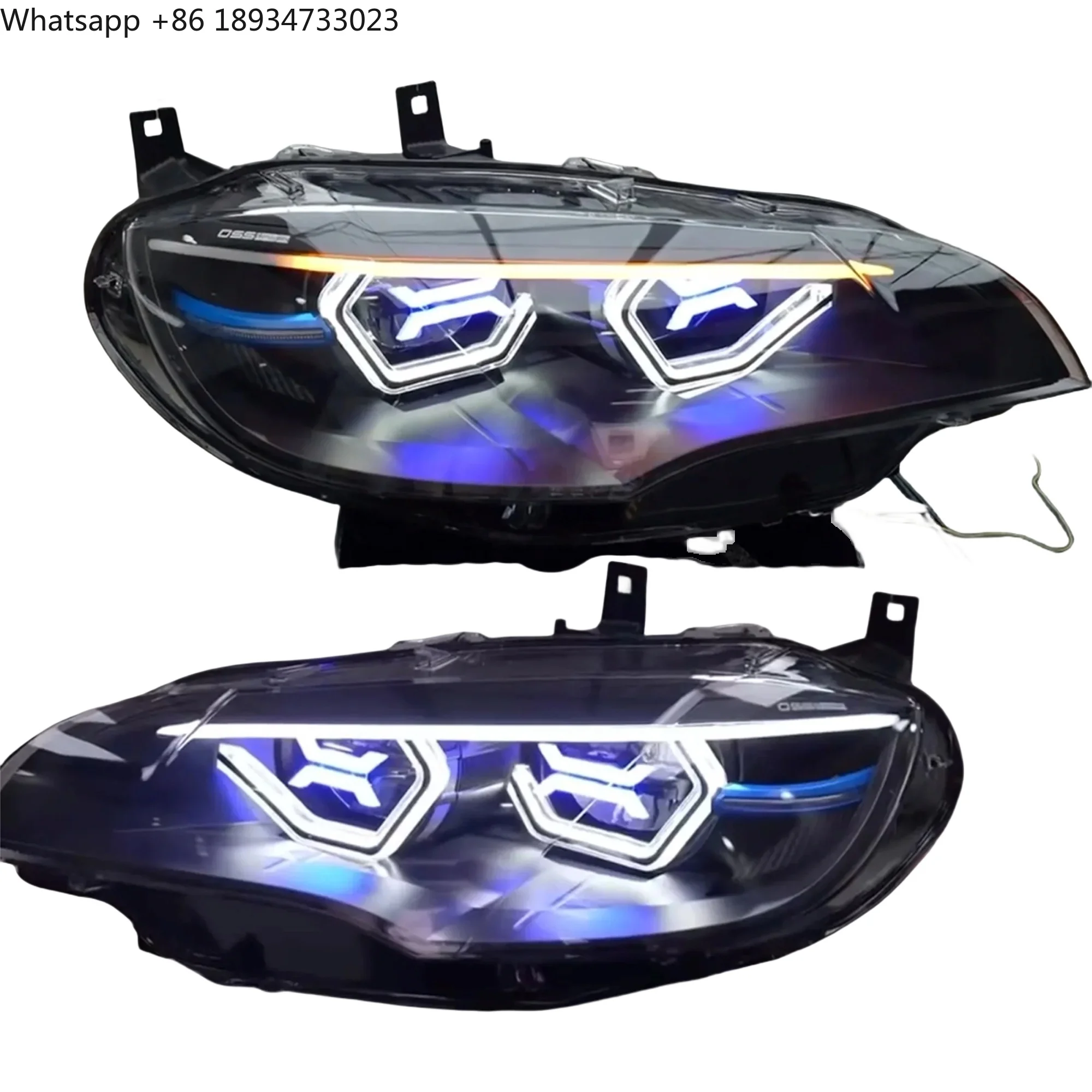 

Подходит для BMW X5 X6, E70 E71 2009 и 2013, модифицированная фара OSS, двухцветный переключатель DRL с RGB X Light, изготовленная на заказ фара