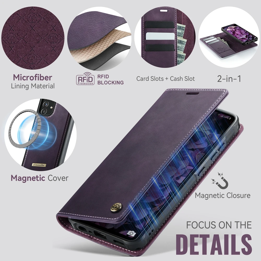 เคสหนังแม่เหล็กแบบพับได้ 2 in  - Phone Cases For Samsung A14 บทวิจารณ์และราคา