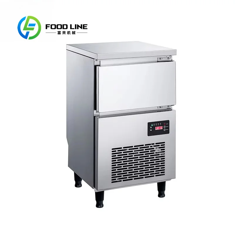 commercial electric ice maker, 70 lbs/24-hour ice production capacity, made of stainless steel, suitable for homes, hotels, bars