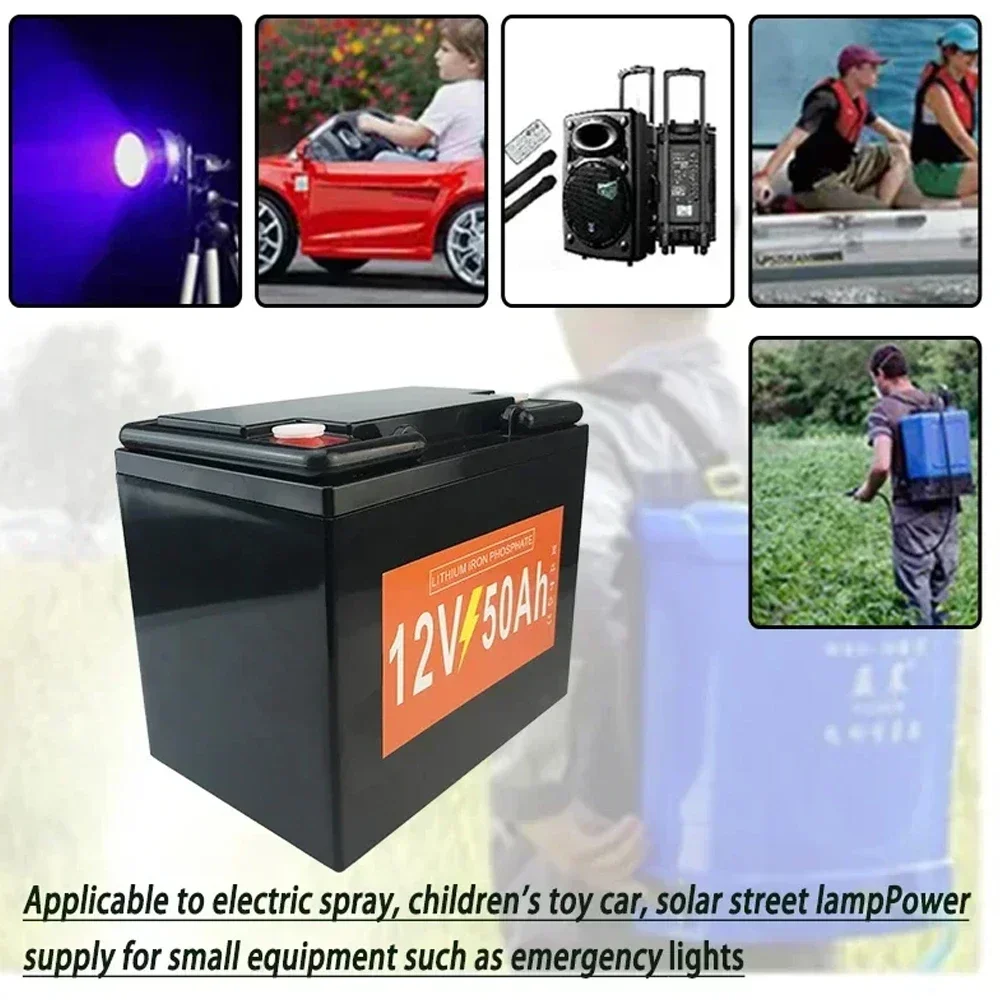 

100% original 12V LifePo4 Battery Rechargeable Lithium Iron Phosphate Battery Pack 12V 50AH Built-In BMS For camping Solar Cell