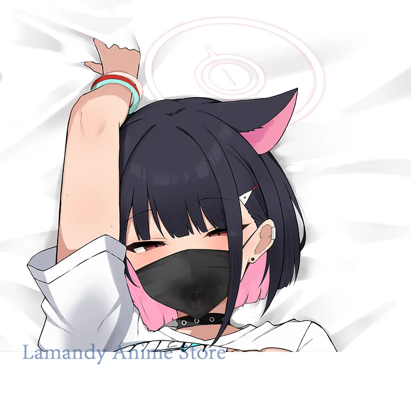 Dakimakura Anime Pregnant Kazusa Blue Archive Double-Sided Print Pillowcase Life-Size Body Pillow Cover