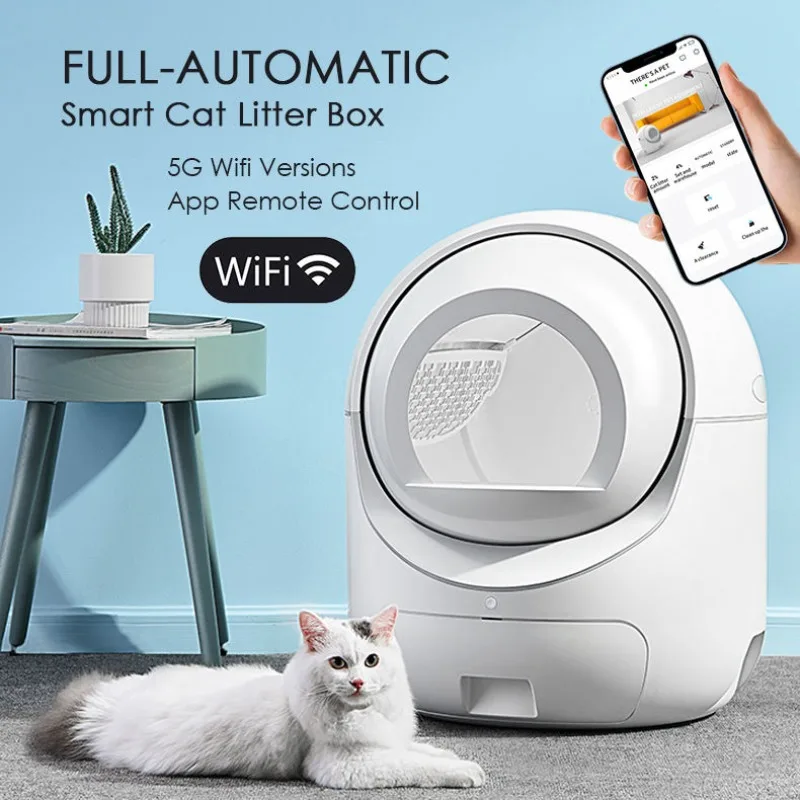 Pet Smart Cat Litter Box Large Space Anti-splash Enclosed Cat Toilet Wifi Monitoring Automatic Cat Litter Box Cat Accessories