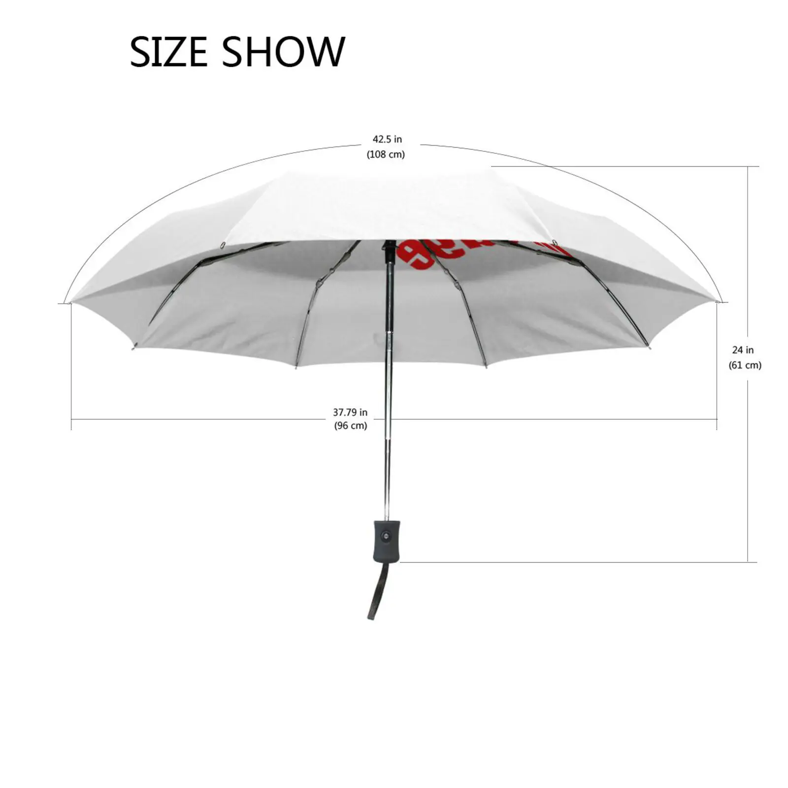 ALAZA New Automatic Three-Fold Umbrella Various Custom Pattern Umbrellas Folding Gift Advertising Umbrellas