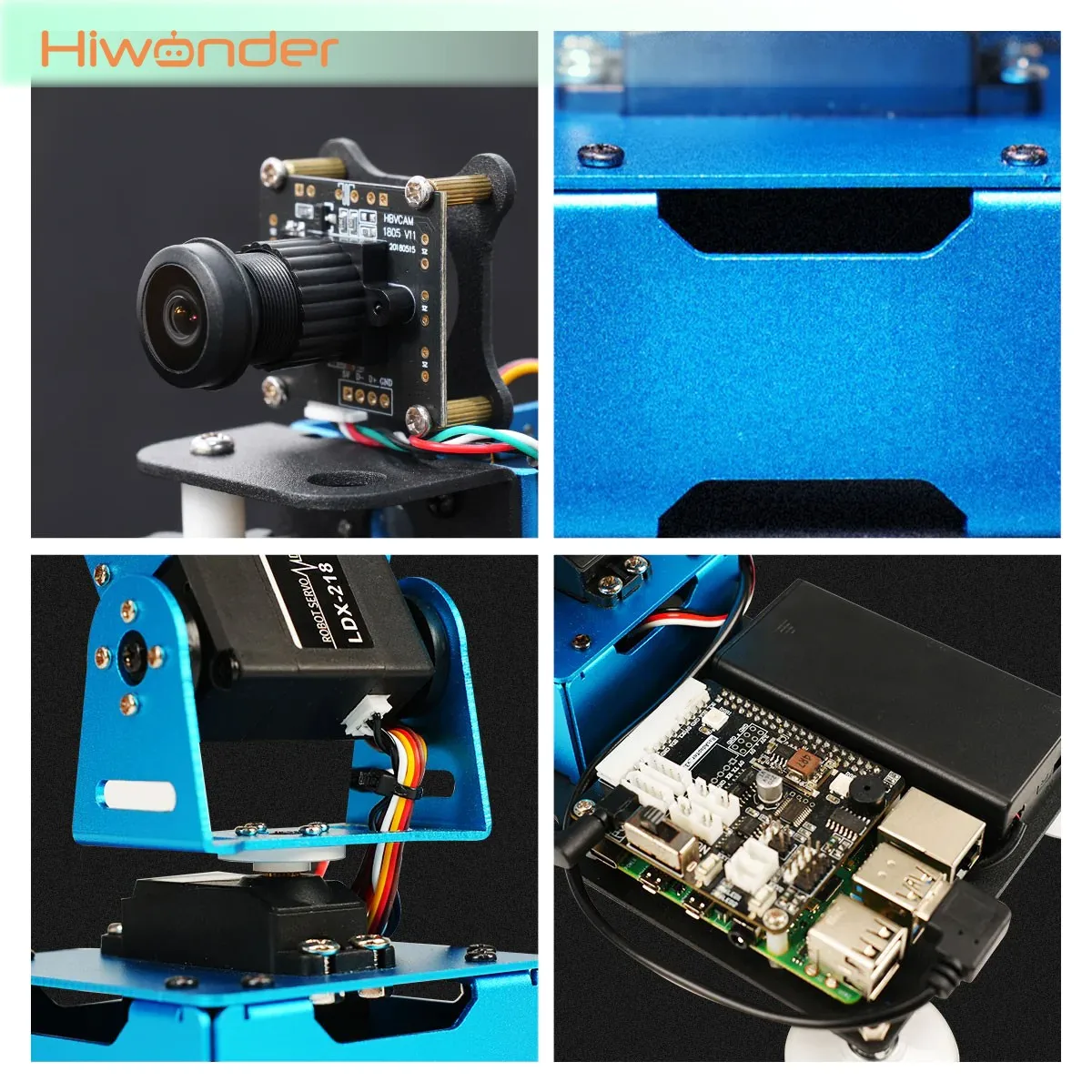 Hiwonder ArmPi Mini 4DOF Vision & Standard Robot Arm Mechanical Arm with/without Motherboard for Raspberry Pi/CM4/4G