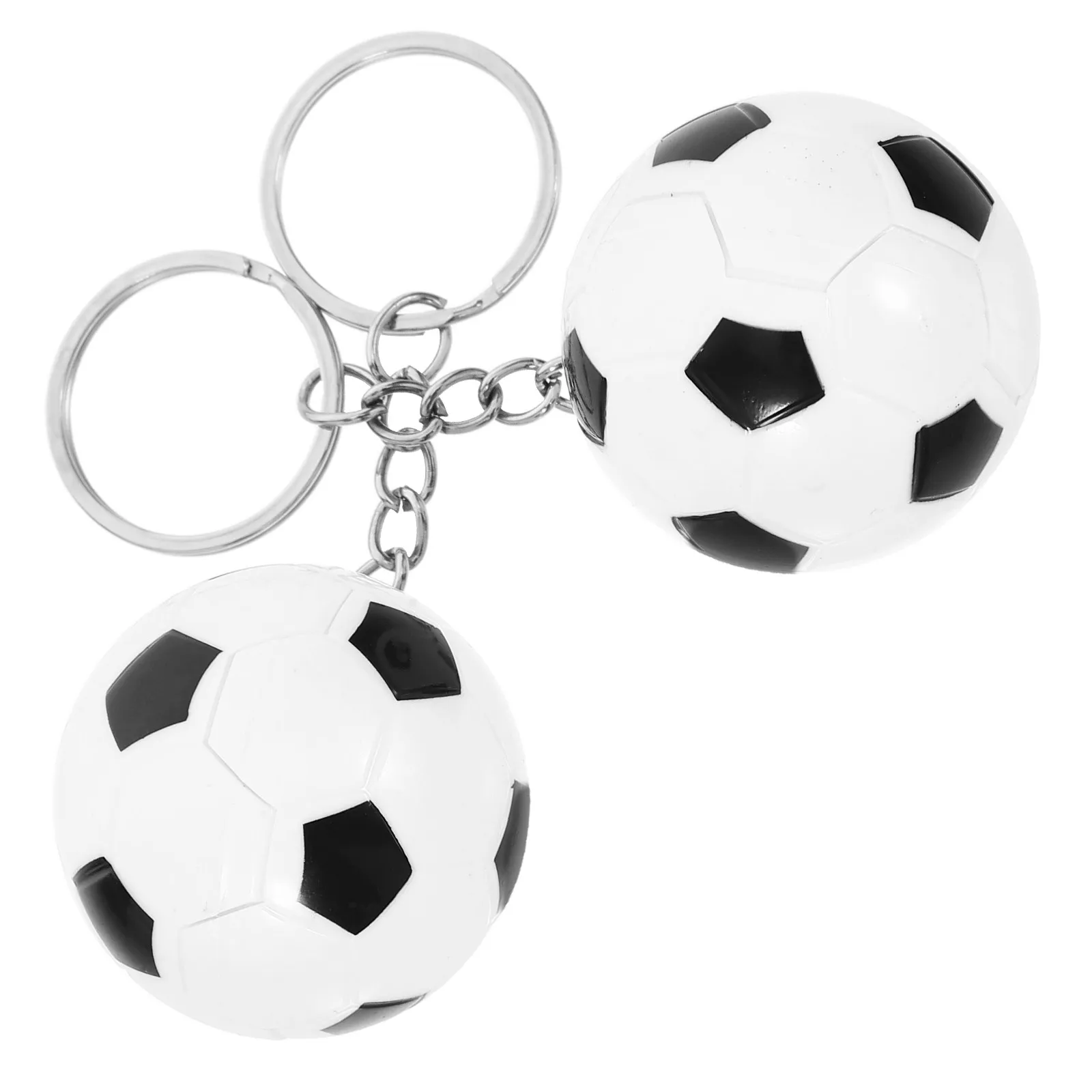 2Pcs Football Keychains Soccer Ball Creative Pendant Ideal for Bag Car Key Phone Decoration Party Favors School Carnival Prizes