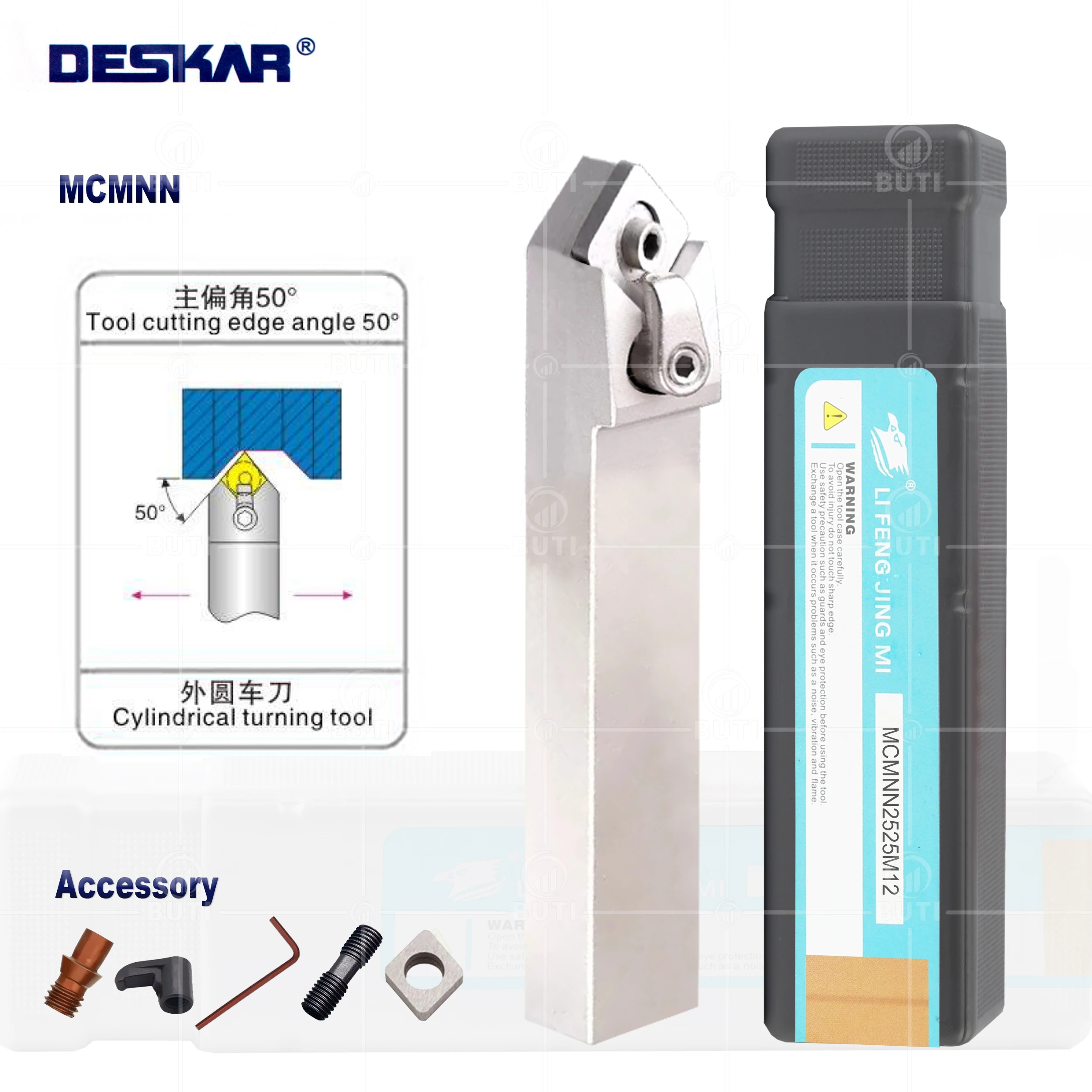 

DESKAR 100% Original External Turning Tool White Holder MCMNN1616 MCMNN2020 MCMNN2525 CNC Cutting Cutter Bar For CNMG AlloyBlade