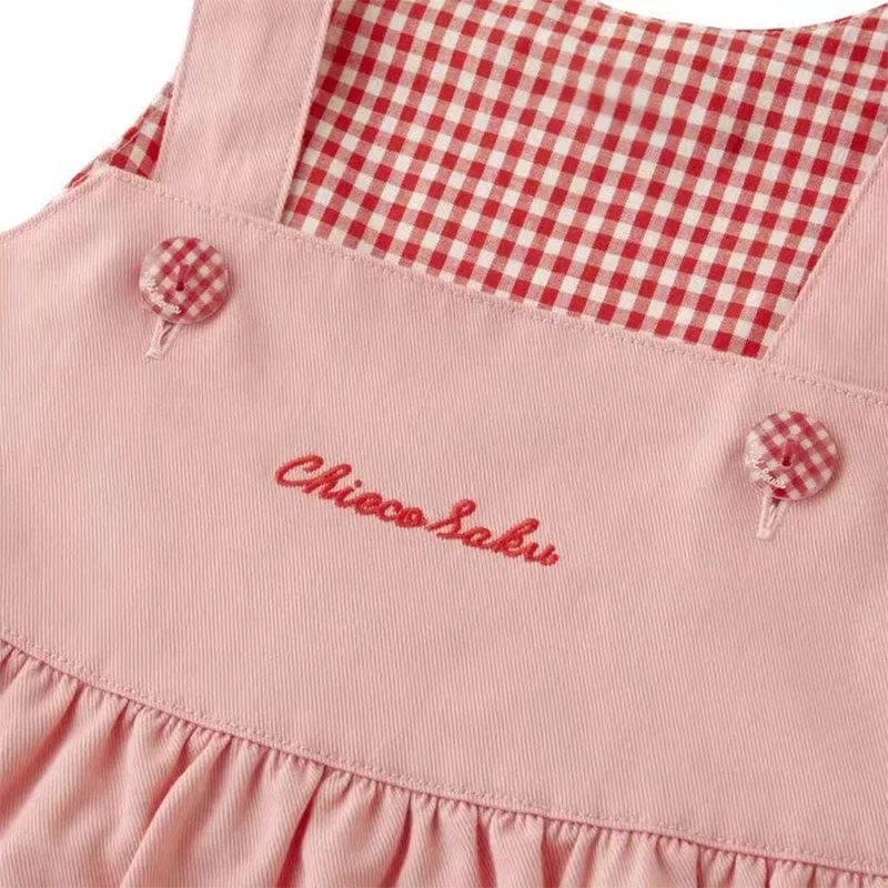 Girls Dress Spring New Cartoon Cute Bunny Letter Embroidery Bow Strap Skirt 2024 image 3