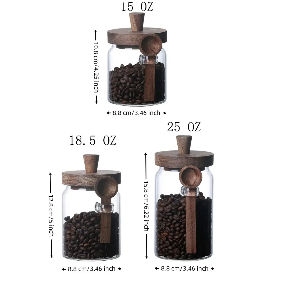 НОВЫЕ 3-х шт. Стеклянные банки для кофе с ложками Банки для конфет Банки для печенья Банки для хранения Чайные банки Банки для закусок Банки для приправ Банки для соли Пе
