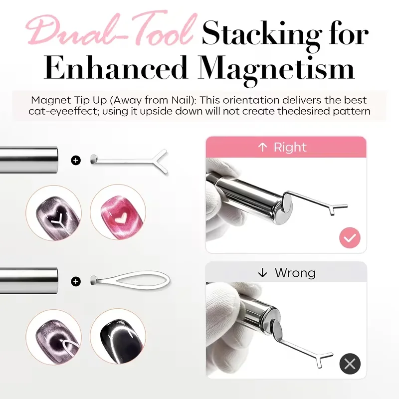 4-teiliges Katzenaugen-Magnet-Set für Nagel-Katzenaugen-Gel-Nagellack, Magnet-Werkzeuge für Nagelstudios (Multifunktional) – Detail 9