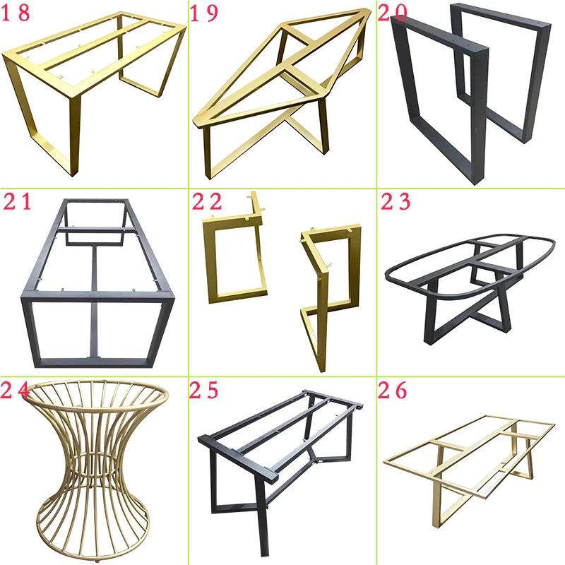 Nogi stołu metalowego, wsporniki nóg stołowych, duże biurko, biurko, kawa t, nogi do jadalni, deska rockowa, stół marmurowy l