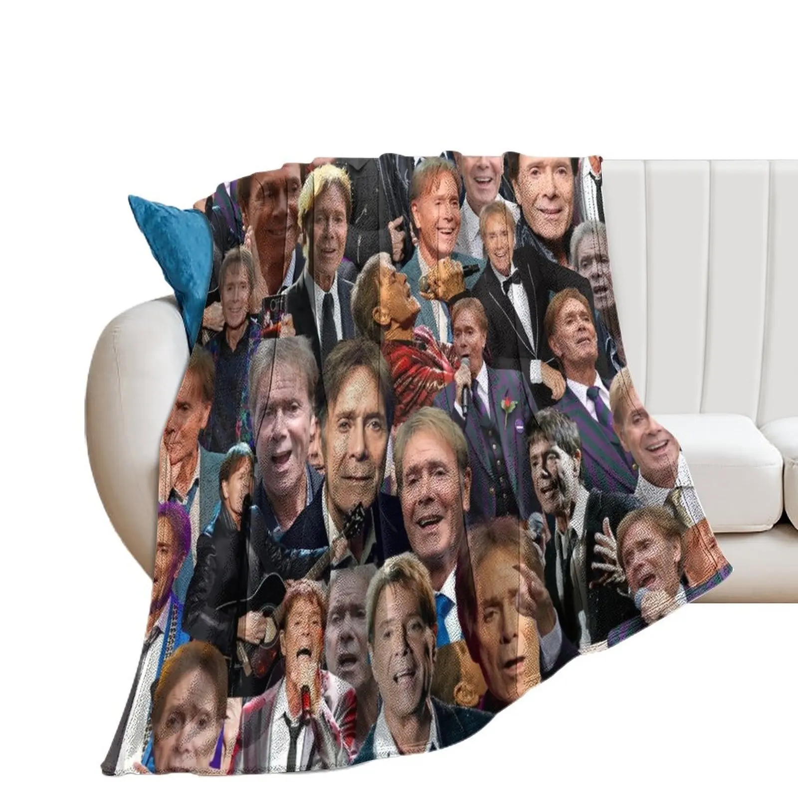 Cliff Richard Abstract Collage Throw Blanket Softest Shaggy Hairys Sleeping Bag Blankets