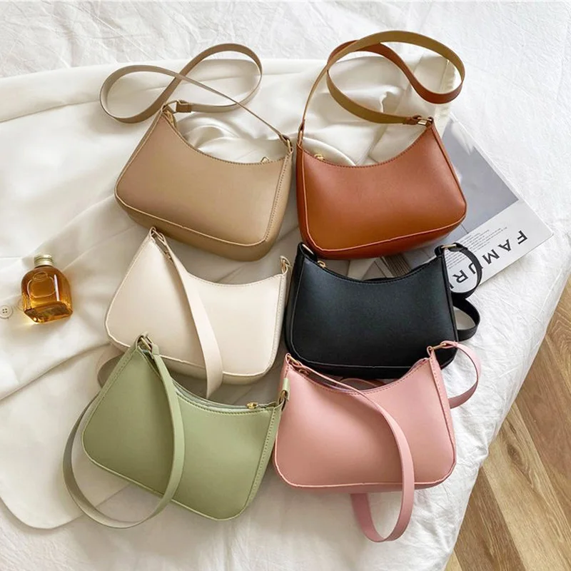 

Small Woman Shoulder Bag PU Leather Fashion Women Bag Portable Solid Color Teenager Girls Messenger Bags All the Season