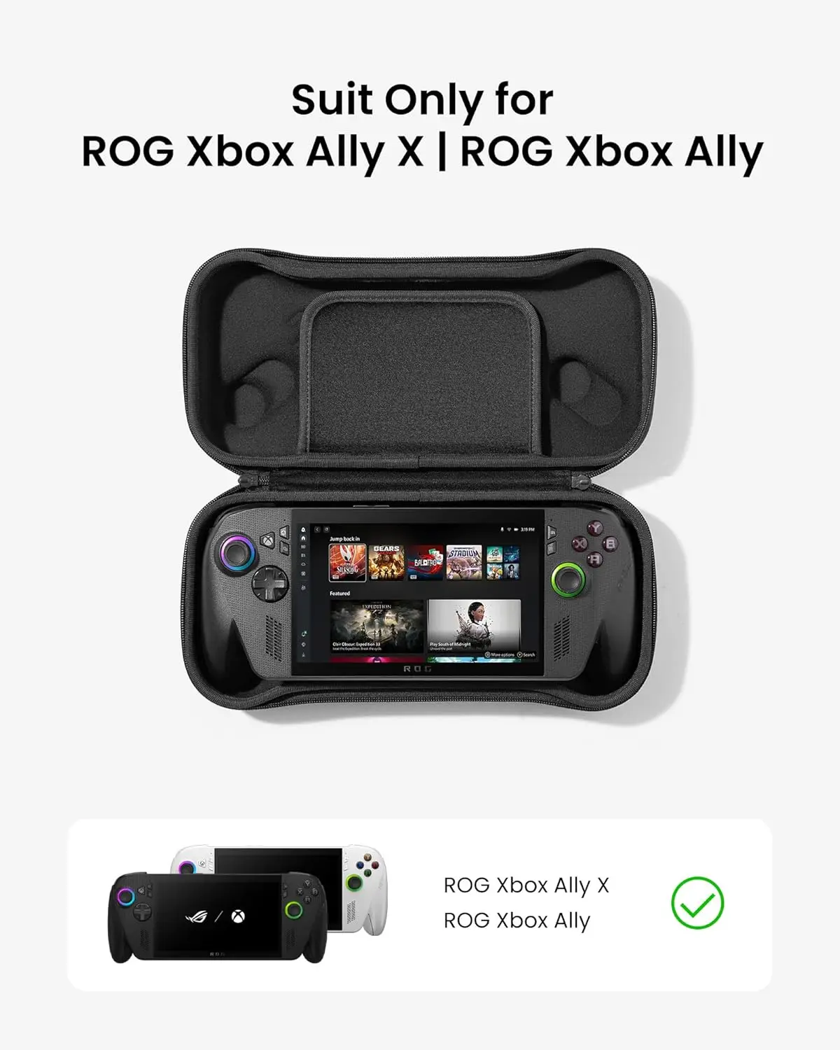 

Carrying Case for ROG Xbox Ally/ROG Xbox Ally X (2025),Odorless Felt Protective Hard Shell Travel Storage Case For ROG Xbox Ally