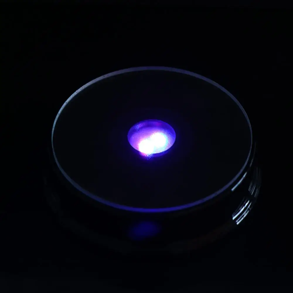 Operate Creative Colorful Gift Showing Black Photography Props Luminous Base Display Stand LED Ornament Crystal Light Base