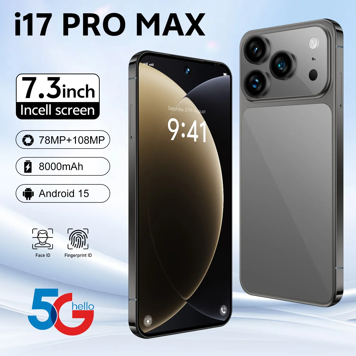 

New Original Pad i17 Pro max Tablet PC 7.3 inch HD 4K Android 14 22GB+2TB 8000mAh Battery 4G 5G Dual Sim Card WiFi GPS Google