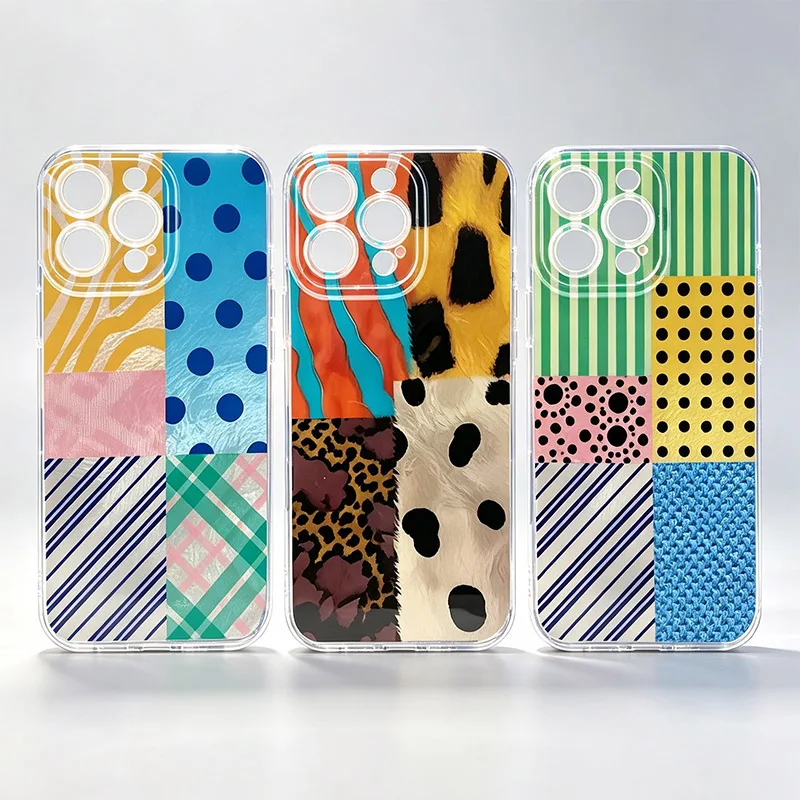 Stylish Patchwork Quilt Phone Case For Samsung Galaxy S26 S23 S22 S21 S24 S25 Ultra Plus FE A16 A17 A36 A53 A55 A37 A57 5G Cover