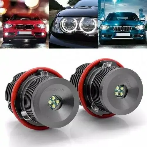 H8 80W LED ANGEL EYE NO ERROR BULBS FOR BMW 1 3 5 SERIES E60 E63 E65 E92 X3 X5