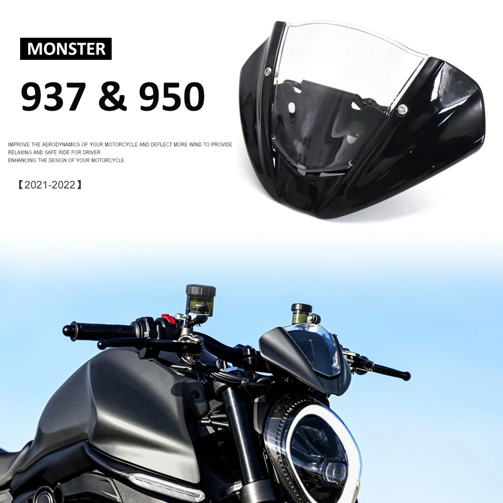 

Новинка для Ducati Monster 937 MONSTER 950 2021-2024 2023 2022 мотоцикла, расширение лобового стекла, спойлер, дефлектор ветра