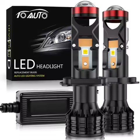 H7 H4 LHD Led Mini Projector Lens H8 H11 9005 HB3 9006 HB4 Car Headlight Bulbs 30000LM Canbus Auto Lamp 6500K White 12V 24V