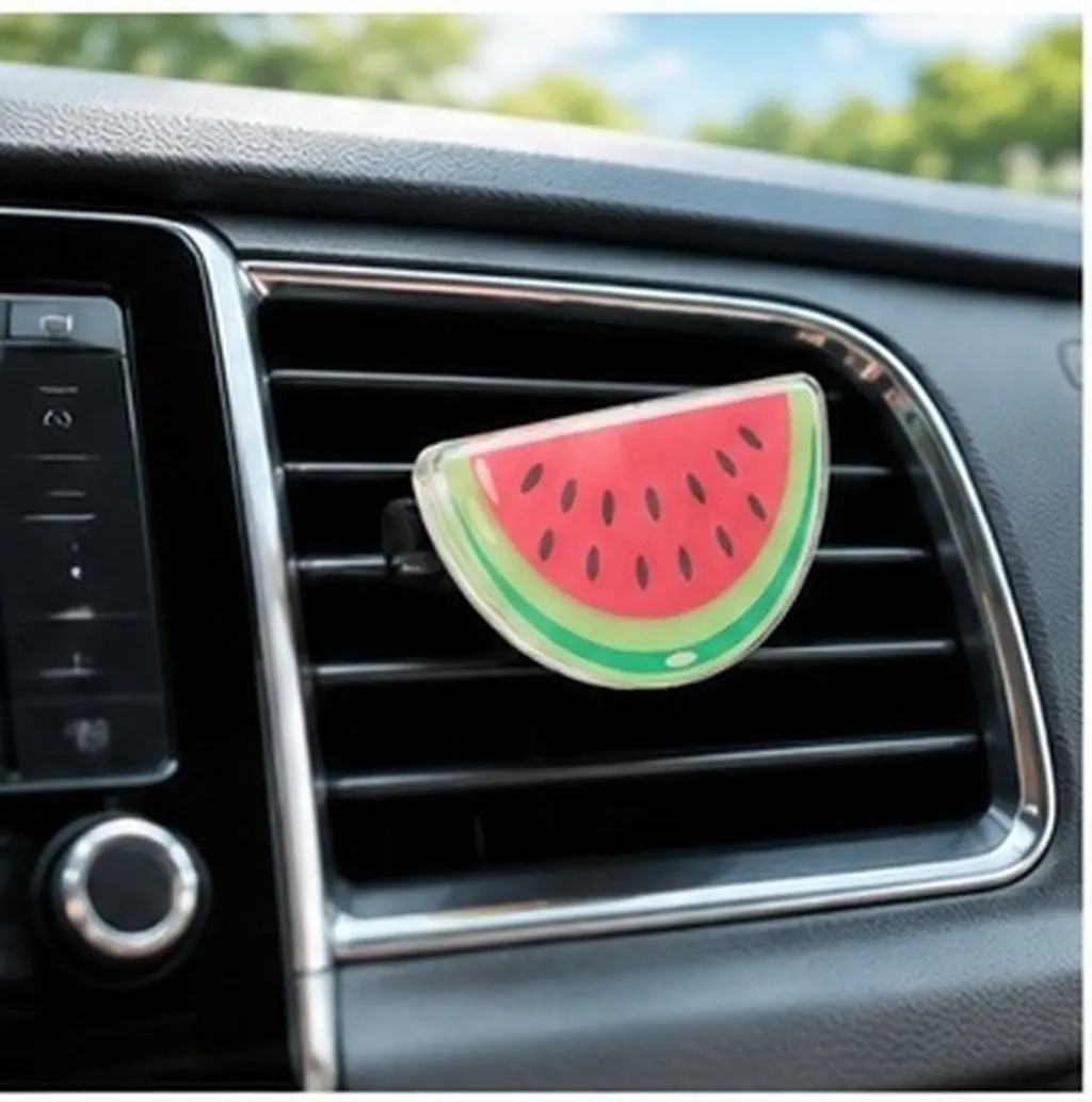 4Pcs Watermelon Themed Car Freshener Vent Clips Compact Scented Air Diffuser for Vehicle Interior Car Fragrance Vent Clip Set
