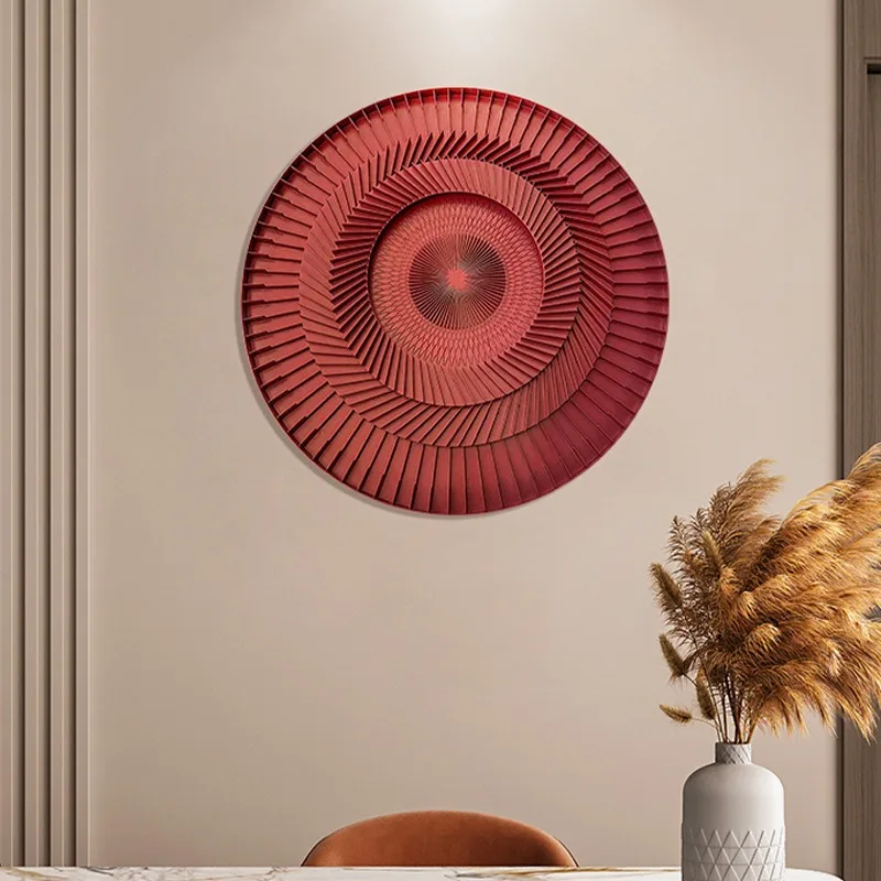 Simple and modern round acrylic installation decorative painting, pendant, club model room wall decoration, living room