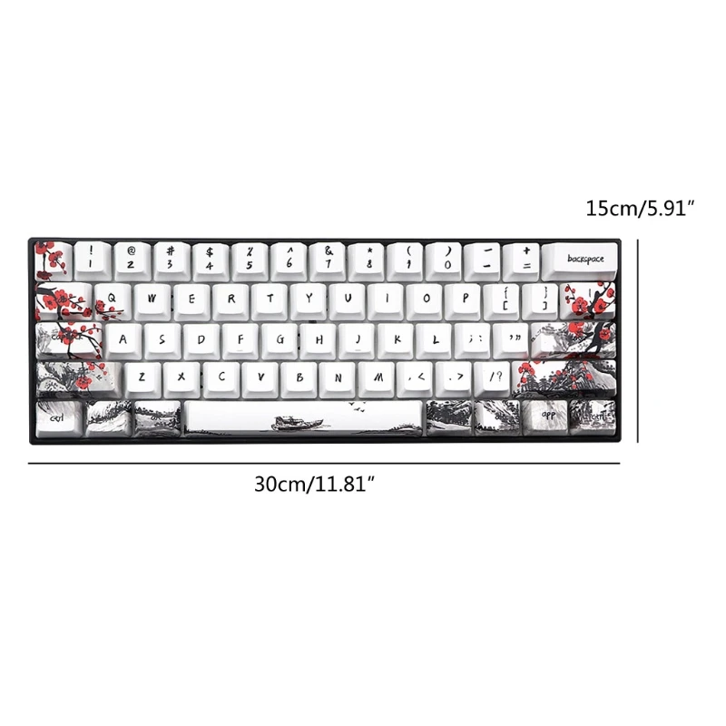 Teclas teclado mecánico personalizadas, perfil OEM 71 para teclas tinte Sub, compatibles con doble disparo Cherry MX GH60