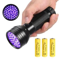 UV Flashlight Black Light Waterproof 51 LED Flashlight with AA Battery for Pet Urine Detector Dog and Cat Urine Pet Stains