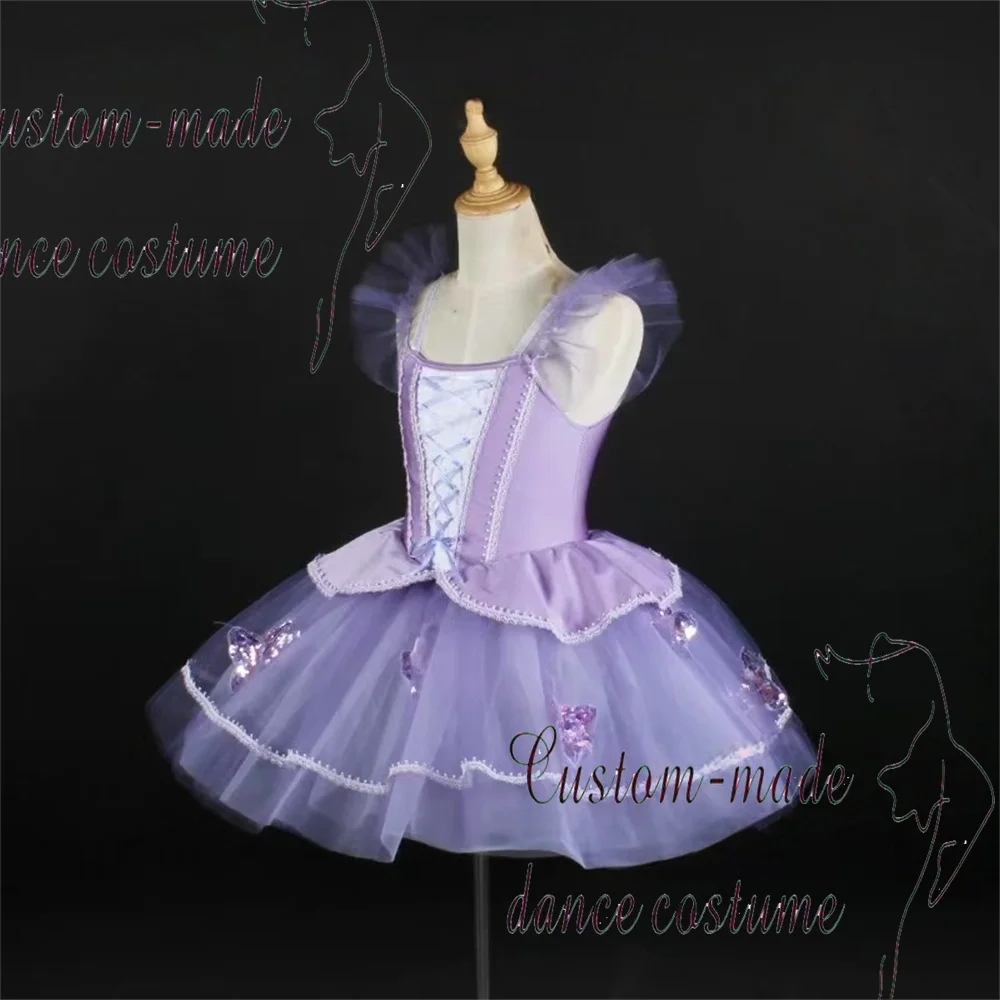 

Детское балетное танцевальное платье, костюм для выступления, сценический наряд, тюлевая юбка для девочки, пышное платье принцессы.
