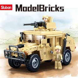 265PCS WW2 Military SWAT H2 Assault Vehicle Car Building Blocks Army Soldier Armor Car Model Bricks DIY Toys Gifts For Kids Boys