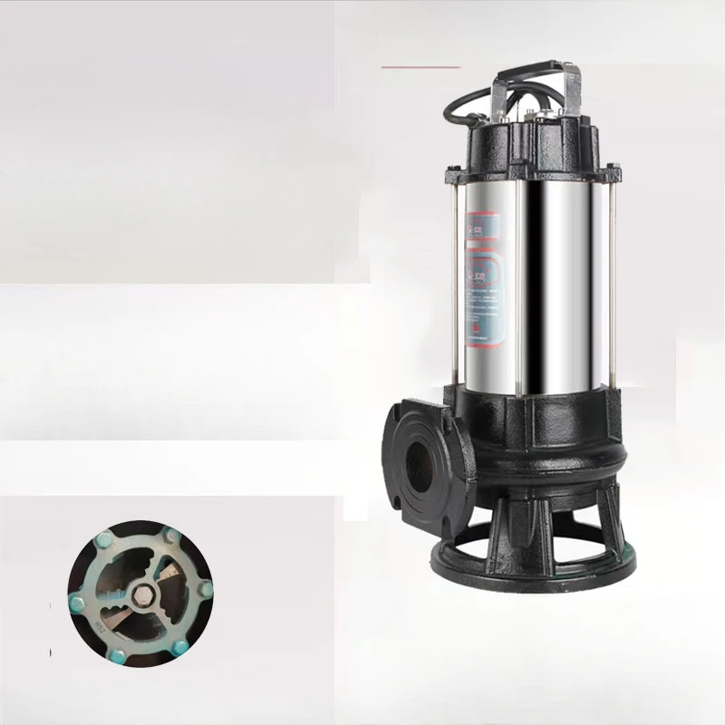 Stainless steel barrel mud pump for sand and gravel pumping, sewage pump for 220V household mixed flow pump