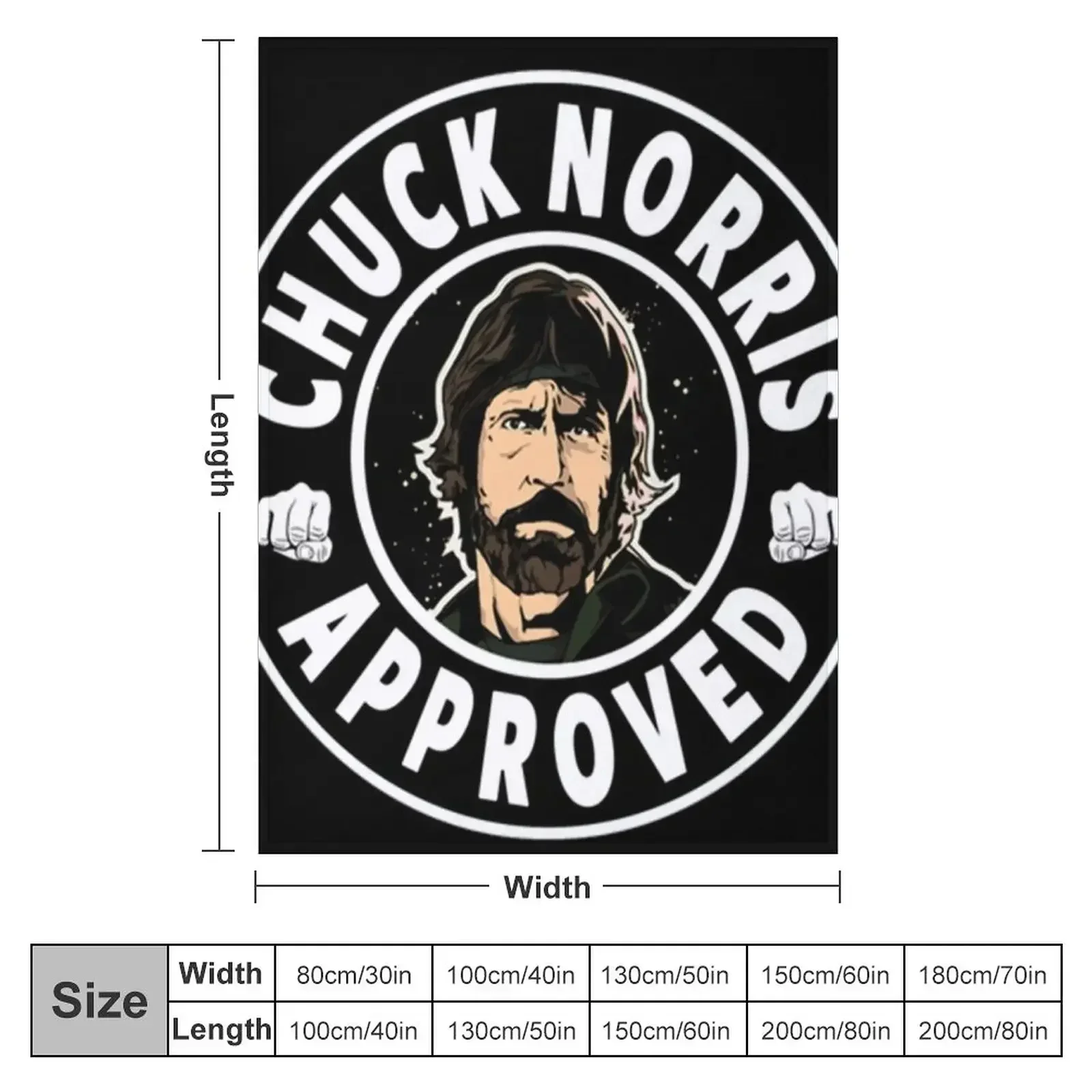 Chuck Norris Approved Colored Throw Blanket couch cozy soft plush fuzzy picnic outdoor blanket