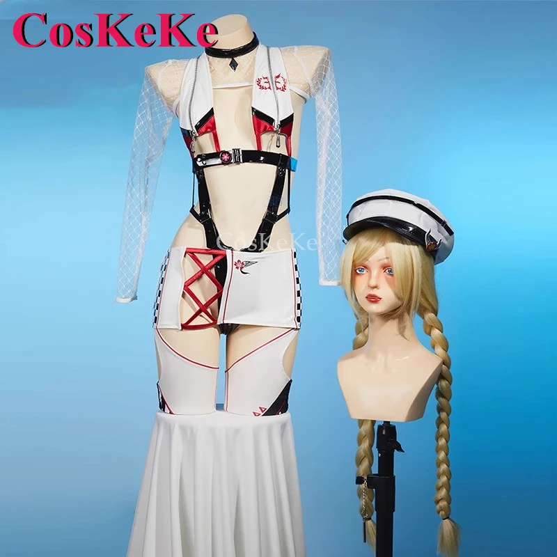 CosKeKe Owari Cosplay Game Azur Lane Costume Fashion Sweet Racing Suit Full Set Women Activity Party Role Play Clothing S-XL New