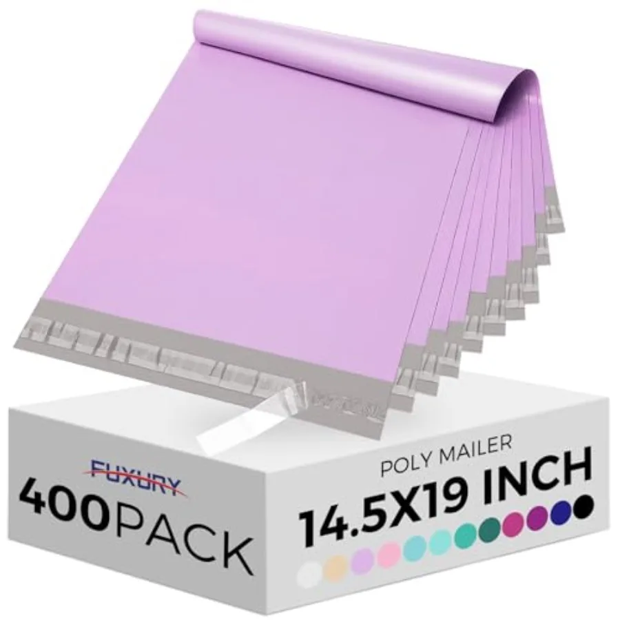 

Poly Mailers 14.5x19 Inch 400 Pcs Bulk Shipping Bags for Clothing Strong Adhesive Shipping Envelopes for Small Business Supplie