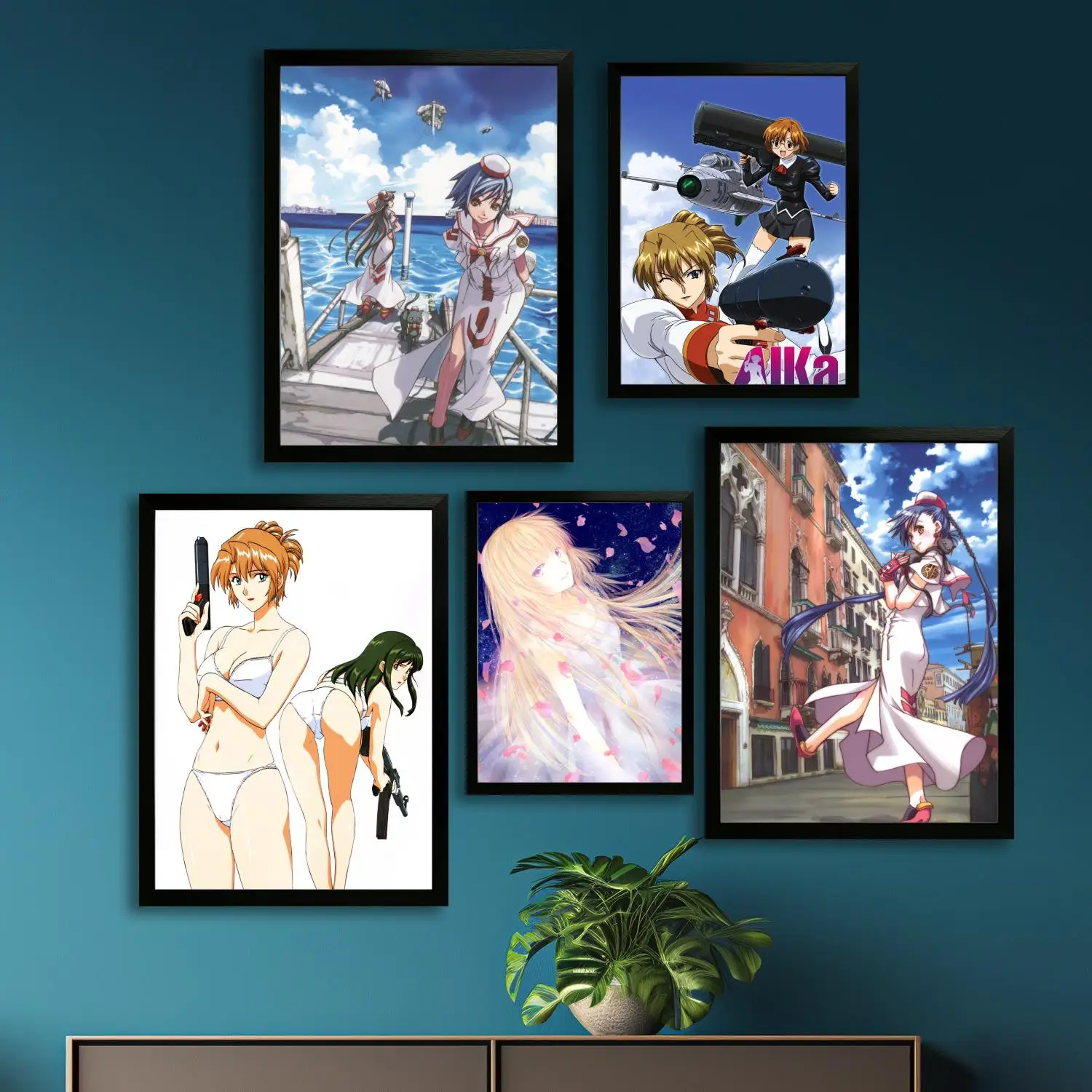 ملصق فني من قماش آيكا مانغا وفن جداري، طباعة صور، ديكور غرفة نوم عائلي حديث، لوحة زخرفية