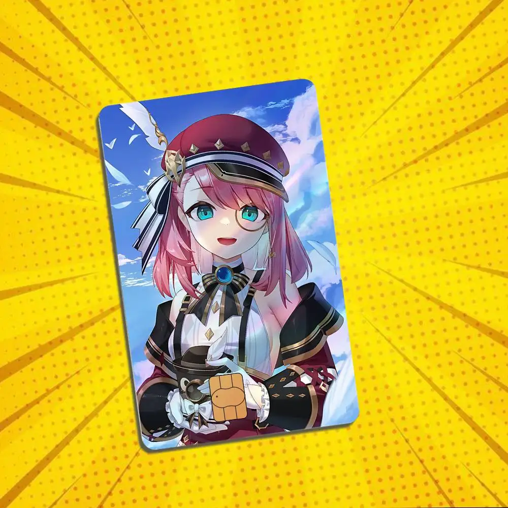 Cute Witch Homura Akemi Charlotte Card Skin Stickers For Bank Bus Metro Card Sticker Holographic Laser Credit Debit Stickers