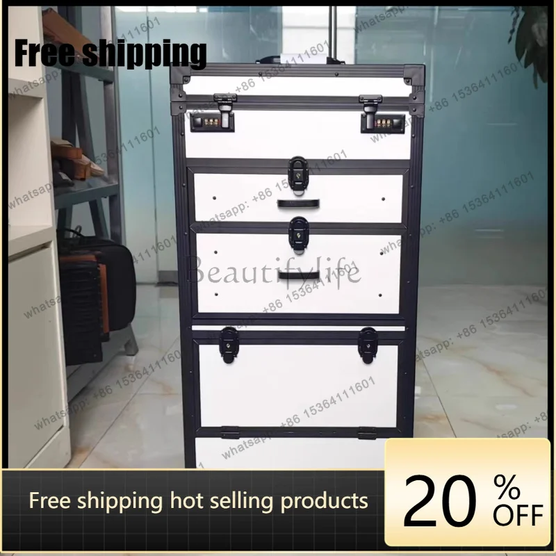 customizable Trolley Drawer Style Storage Rack Rolling Storage Cart Lockable Saves Carrello Parrucchiere Salon