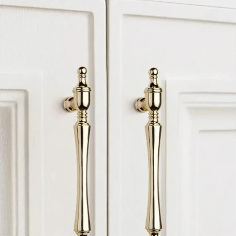 Bright Silver Gold Wardrobe Pull Handle Antique Brass Cabinet Storage Cabinet Handles Single-Hole Drawer Knob Furniture Hardware