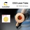 Cloudray CO2 레이저 기계용 업그레이드된 금속 헤드 유리 파이프, 90W CO2 레이저 튜브, CR90 길이 1250mm 직경 55mm 80mm 4