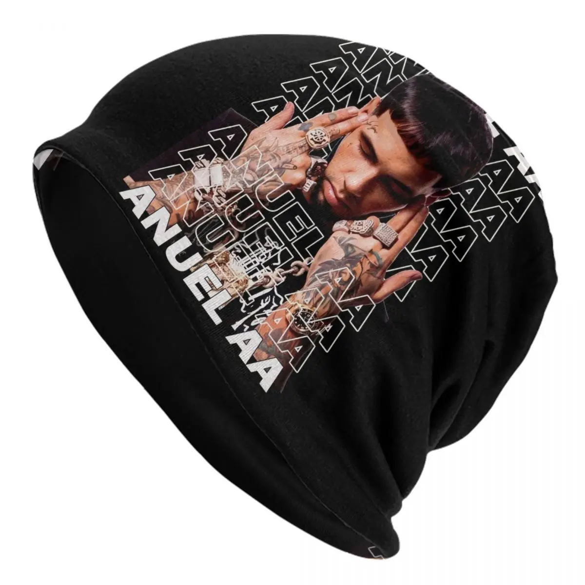 Bonnet Warm Knitted Hat Anuel AA Puerto Rican Rapper And Singer MIRAME Hip Hop Skullies Beanies Caps Adult Beanie Hats Ski Cap