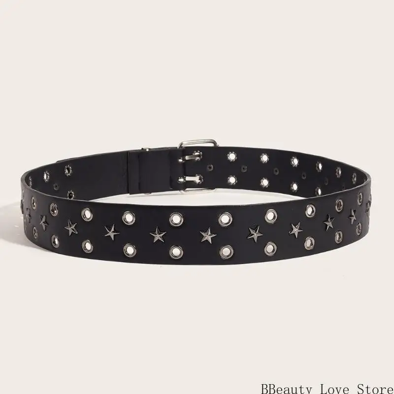 

Grommet Taiste Chain Punk Star Star Buckle Buckle Cowboy Taist