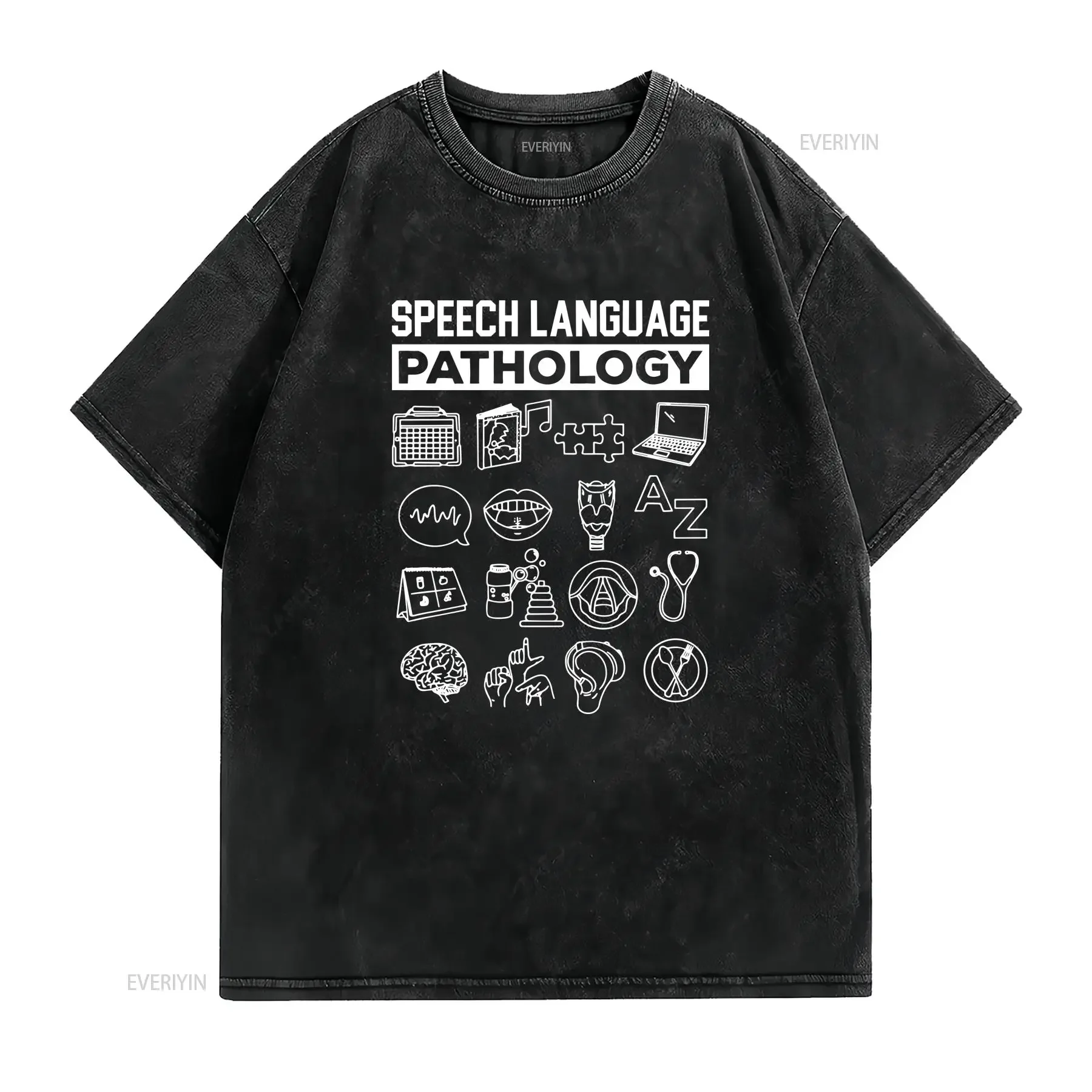 Speech Language Pathology T Shirt SLP PathologisT TherapisT Therapy Future Graduation vintage Washed Casual Stretched