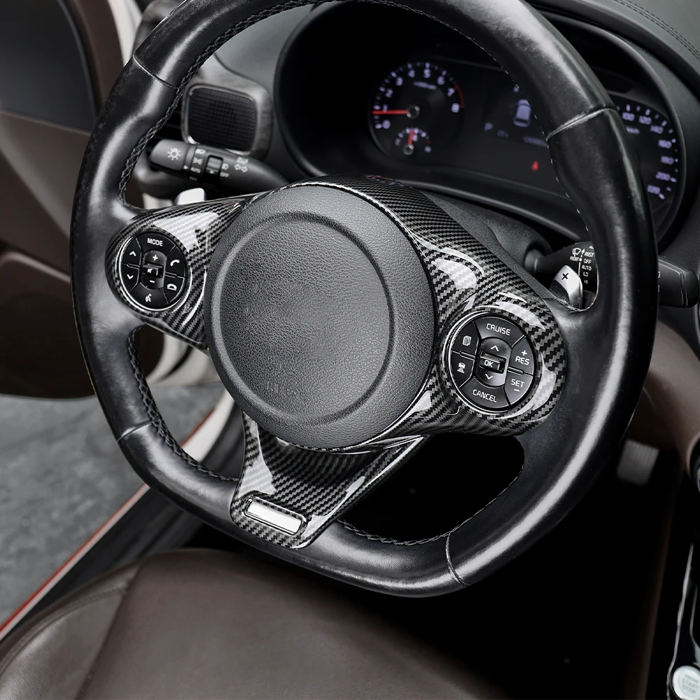 Car Steering Wheel Switch Button Trim Panel Frame Cover For Kia Soul GT 2020-2025 Accessories