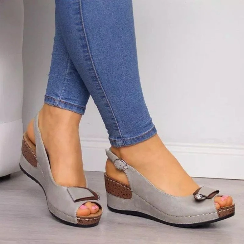 Chunky Platform Wedges Slipper Sandalen Sommer 2024 Schuhe für Damen Offene Zehenschuhe Sandalen Damen Plateauschuhe