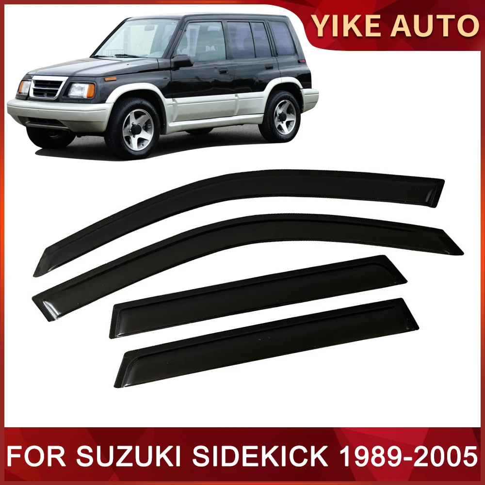 

Оконный козырек для SUZUKI SIDEKICK 1989-1998, дверной козырек с защитой от ветра, солнца, дождя, боковые окна, ветрозащитные дефлекторы для авто