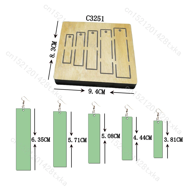 

Wooden Earring Cutting Dies for Common Die Cutting Machines on the Market, New Scrapbooking, C3251