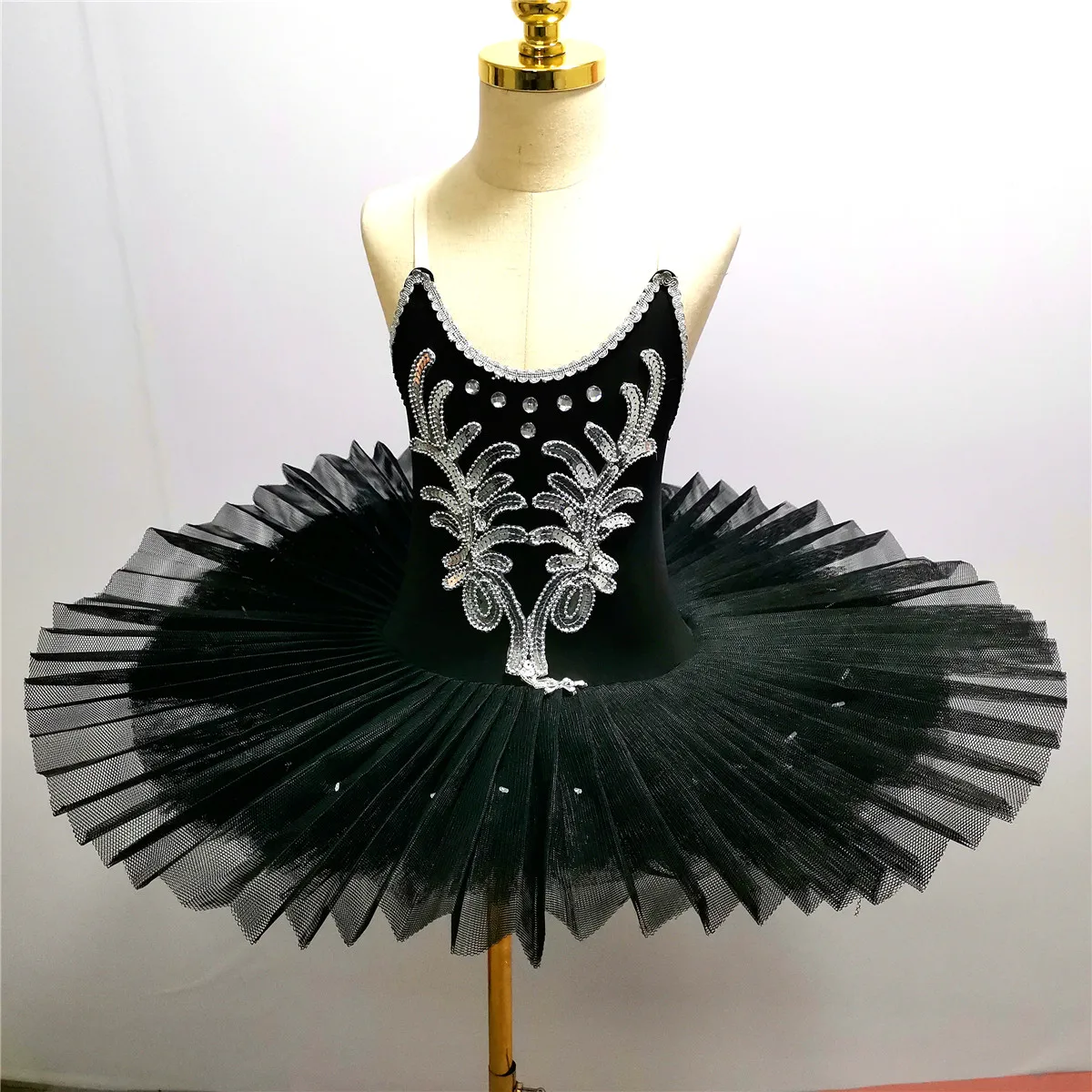 Black Ballet Tutu Skirt For Children's Swan Lake Costumes Kids Belly Dance Clothing Stage Performance Dress